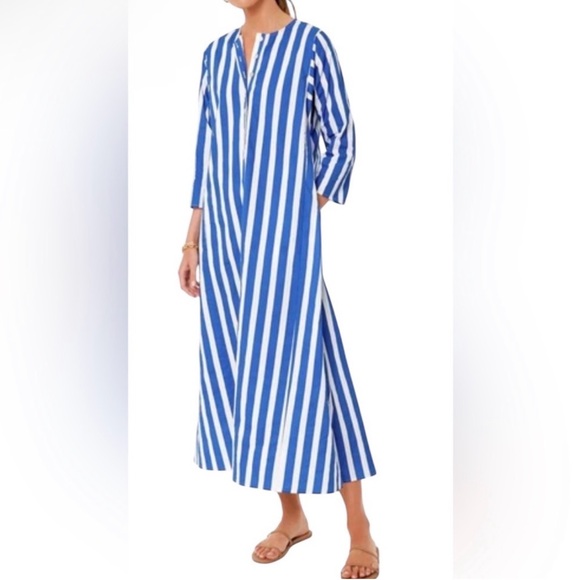 Tuckernuck Dresses & Skirts - Tuckernuck Pomander Place Striped Blue and White Maxi Dress